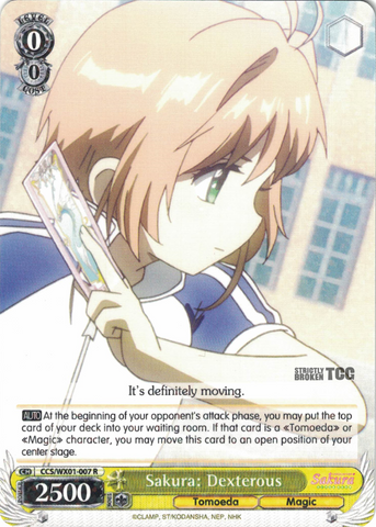 CCS/WX01-007 Sakura: Dexterous - Cardcaptor Sakura English Weiss Schwarz Trading Card Game