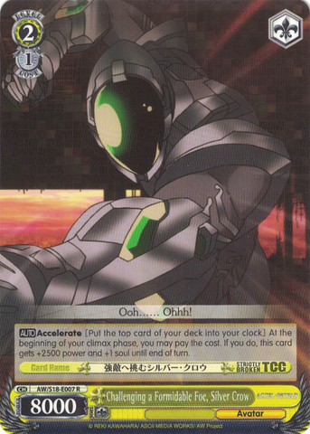 AW/S18-E007 Challenging a Formidable Foe, Silver Crow - Accel World English Weiss Schwarz Trading Card Game