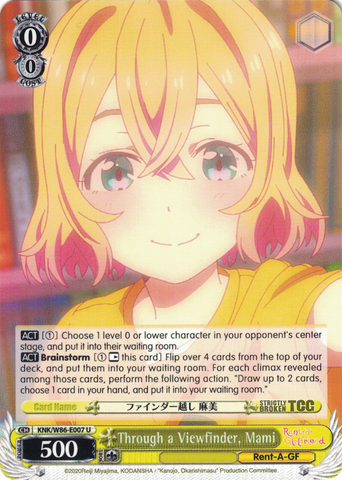 KNK/W86-E007 Through a Viewfinder, Mami - Rent-A-Girlfriend Weiss Schwarz English Trading Card Game