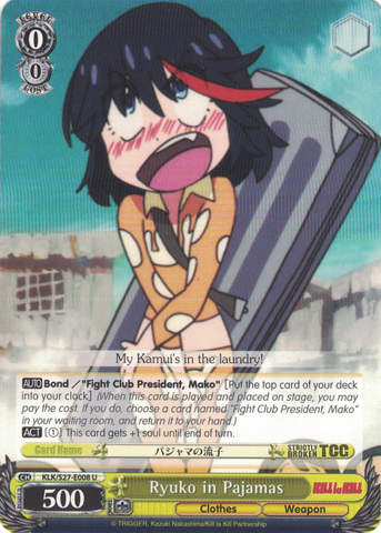 KLK/S27-E008 Ryuko in Pajamas -Kill la Kill English Weiss Schwarz Trading Card Game