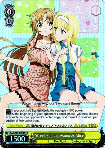 SAO/S80-E008S Street Pin-up, Asuna & Alice (Foil) - Sword Art Online -Alicization- Vol. 2 English Weiss Schwarz Trading Card Game