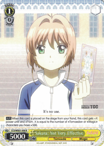 CCS/WX01-008 Sakura: Not Very Effective - Cardcaptor Sakura English Weiss Schwarz Trading Card Game