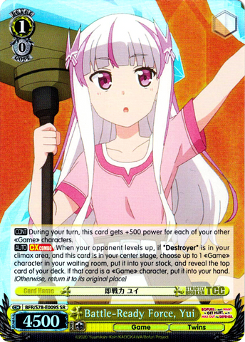 BFR/S78-E009S Battle-Ready Force, Yui (Foil) - BOFURI: I Don't Want to Get Hurt, so I'll Max Out my Defense English Weiss Schwarz Trading Card Game