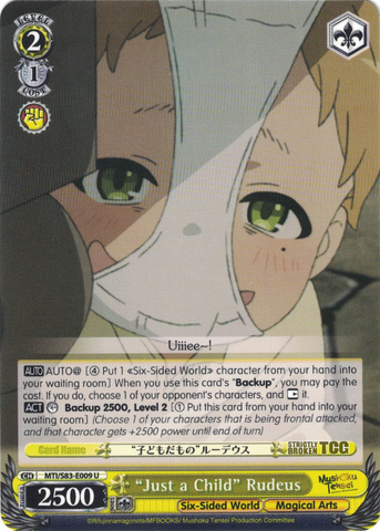 MTI/S83-E009 "Just a Child" Rudeus - Mushoku Tensei English Weiss Schwarz Trading Card Game