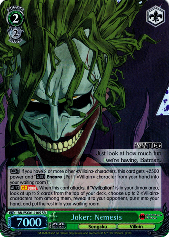 BNJ/SX01-010S Joker: Nemesis (Foil) - Batman Ninja English Weiss Schwarz Trading Card Game