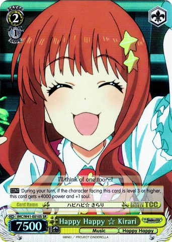 IMC/W41-E010S Happy Happy ☆ Kirari (Foil)- The Idolm@ster Cinderella Girls English Weiss Schwarz Trading Card Game
