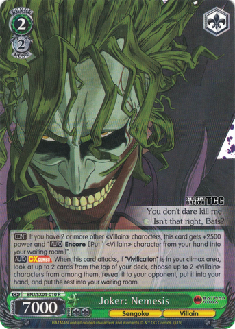 BNJ/SX01-010 Joker: Nemesis - Batman Ninja English Weiss Schwarz Trading Card Game