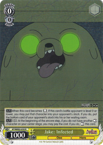 AT/WX02-010 Jake: Infected - Adventure Time English Weiss Schwarz Trading Card Game