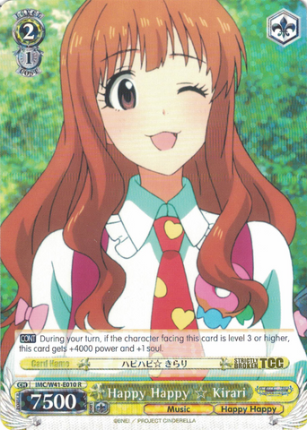 IMC/W41-E010 Happy Happy ☆ Kirari - The Idolm@ster Cinderella Girls English Weiss Schwarz Trading Card Game