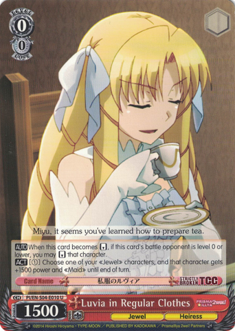 PI/EN-S04-E010 Luvia in Regular Clothes - Fate/Kaleid Liner Prisma Illya English Weiss Schwarz Trading Card Game