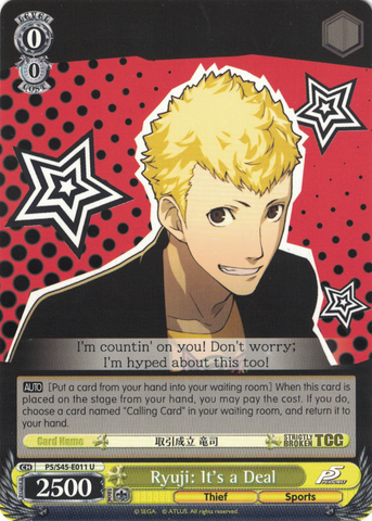 P5/S45-E011 Ryuji: It's a Deal - Persona 5 English Weiss Schwarz Trading Card Game