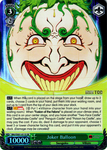 BNJ/SX01-011S Joker Balloon (Foil) - Batman Ninja English Weiss Schwarz Trading Card Game