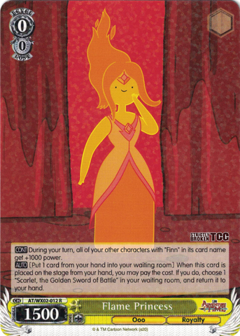 AT/WX02-012 Flame Princess - Adventure Time English Weiss Schwarz Trading Card Game