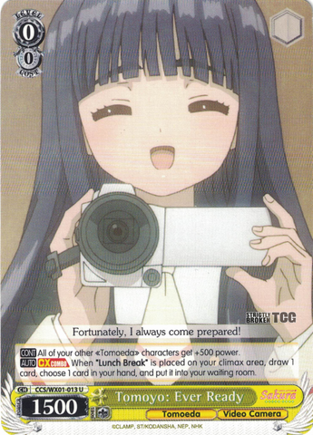 CCS/WX01-013 Tomoyo: Ever Ready - Cardcaptor Sakura English Weiss Schwarz Trading Card Game