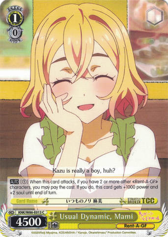 KNK/W86-E013 Usual Dynamic, Mami - Rent-A-Girlfriend Weiss Schwarz English Trading Card Game