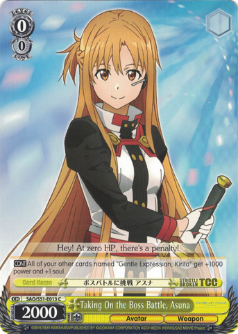 SAO/S51-E013 Taking On the Boss Battle, Asuna - Sword Art Online The Movie – Ordinal Scale – English Weiss Schwarz Trading Card Game