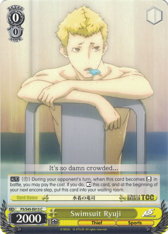 P5/S45-E013 Swimsuit Ryuji - Persona 5 English Weiss Schwarz Trading Card Game