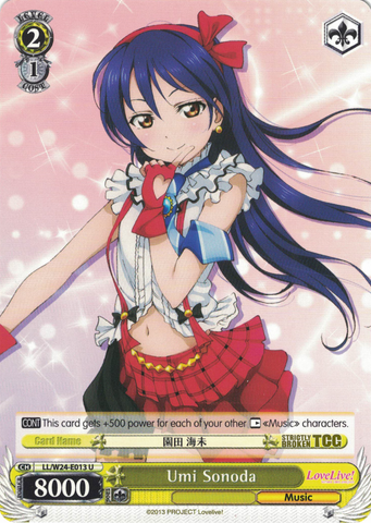 LL/W24-E013 Umi Sonoda - Love Live! English Weiss Schwarz Trading Card Game