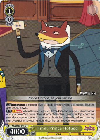 AT/WX02-014 Finn: Prince Hotbod - Adventure Time English Weiss Schwarz Trading Card Game