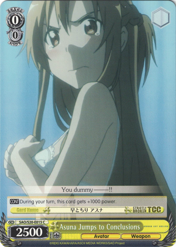 SAO/S20-E015 Asuna Jumps to Conclusions - Sword Art Online English Weiss Schwarz Trading Card Game