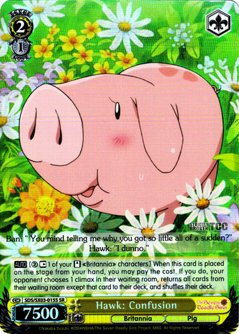 SDS/SX03-015S Hawk: Confusion (Foil) - The Seven Deadly Sins English Weiss Schwarz Trading Card Game