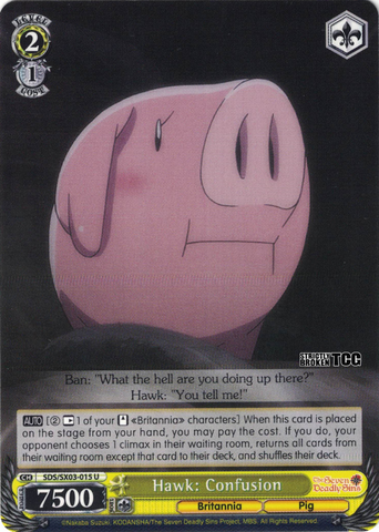 SDS/SX03-015 Hawk: Confusion - The Seven Deadly Sins English Weiss Schwarz Trading Card Game