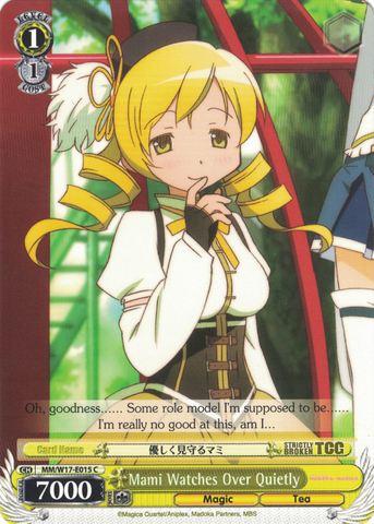 MM/W17-E015 Mami Watches Over Quietly - Puella Magi Madoka Magica English Weiss Schwarz Trading Card Game