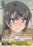 SBY/W64-E016 Embarassed, Mai Sakurajima - Rascal Does Not Dream of Bunny Girl Senpai English Weiss Schwarz Trading Card Game