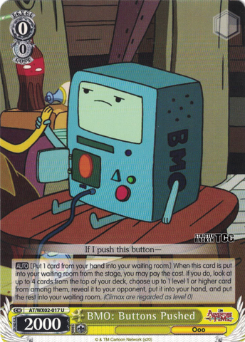 AT/WX02-017 BMO: Buttons Pushed - Adventure Time English Weiss Schwarz Trading Card Game