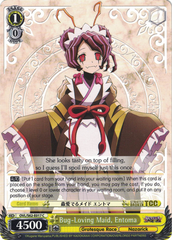 OVL/S62-E017 Bug-Loving Maid, Entoma - Nazarick: Tomb of the Undead English Weiss Schwarz Trading Card Game