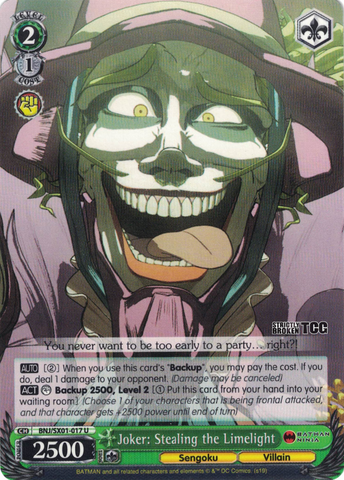 BNJ/SX01-017 Joker: Stealing the Limelight - Batman Ninja English Weiss Schwarz Trading Card Game