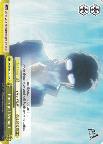 P4/EN-S01-018 Emerged Izanagi - Persona 4 English Weiss Schwarz Trading Card Game