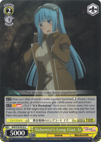 BFR/S78-E018 Alchemist's Long Coat, Iz - BOFURI: I Don't Want to Get Hurt, so I'll Max Out My Defense. English Weiss Schwarz Trading Card Game
