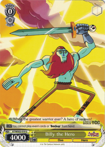 AT/WX02-019 Billy the Hero - Adventure Time English Weiss Schwarz Trading Card Game