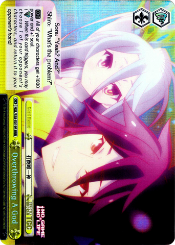 NGL/S58-E019R Overthrowing A God (Foil) - No Game No Life English Weiss Schwarz Trading Card Game