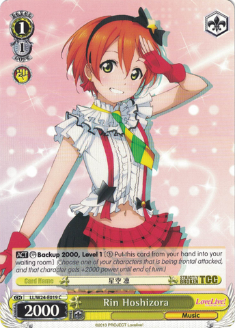 LL/W24-E019 Rin Hoshizora - Love Live! English Weiss Schwarz Trading Card Game