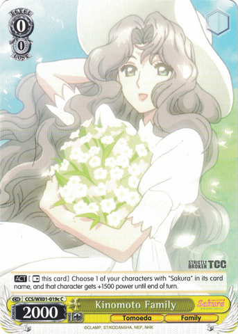 CCS/WX01-019c Kinomoto Family - Cardcaptor Sakura English Weiss Schwarz Trading Card Game