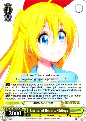 NK/WE22-E01 Unrivaled Beauty, Chitoge (Foil) - NISEKOI -False Love- Extra Booster English Weiss Schwarz Trading Card Game