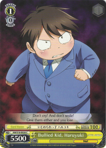 AW/S18-E020 Bullied Kid, Haruyuki - Accel World English Weiss Schwarz Trading Card Game