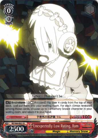 RZ/S68-E021 Unexpectedly Low Rating, Ram - Re:ZERO -Starting Life in Another World- Memory Snow English Weiss Schwarz Trading Card Game