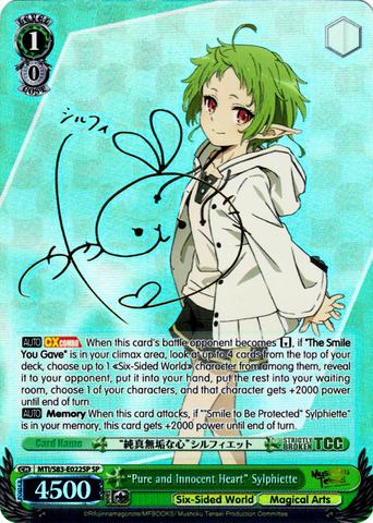 MTI/S83-E022SP "Pure and Innocent Heart" Sylphiette (Foil) - Mushoku Tensei English Weiss Schwarz Trading Card Game