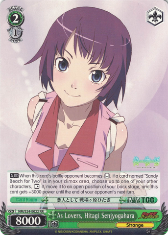 NM/S24-E022 As Lovers, Hitagi Senjyogahara - NISEMONOGATARI English Weiss Schwarz Trading Card Game