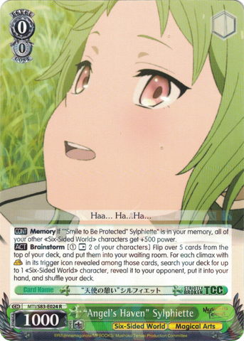 MTI/S83-E024 "Angel's Haven" Sylphiette - Mushoku Tensei English Weiss Schwarz Trading Card Game