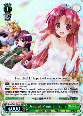 Fmr/W65-E024S Devoted Magician, Yuna (Foil) - Fujimi Fantasia Bunko English Weiss Schwarz Trading Card Game