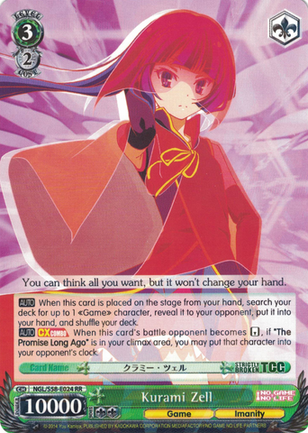 NGL/S58-E024 Kurami Zell - No Game No Life English Weiss Schwarz Trading Card Game