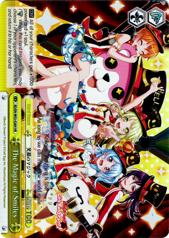 BD/EN-W03-026H The Magic of Smiles (Foil) - Bang Dream Girls Band Party! MULTI LIVE English Weiss Schwarz Trading Card Game