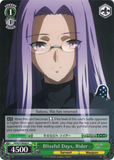 FS/S77-E028 Blissful Days, Rider - Fate/Stay Night Heaven's Feel Vol. 2 English Weiss Schwarz Trading Card Game