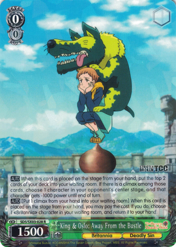 SDS/SX03-028 King & Oslo: Away From the Bustle - The Seven Deadly Sins English Weiss Schwarz Trading Card Game