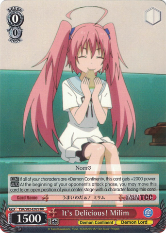TSK/S82-E029 It's Delicious! Milim - That Time I Got Reincarnated as a Slime Vol. 2 English Weiss Schwarz Trading Card Game