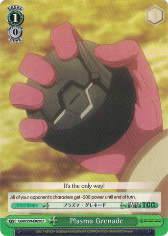 GGO/S59-E029 Plasma Grenade - SAO Alternative – Gun Gale Online – English Weiss Schwarz Trading Card Game